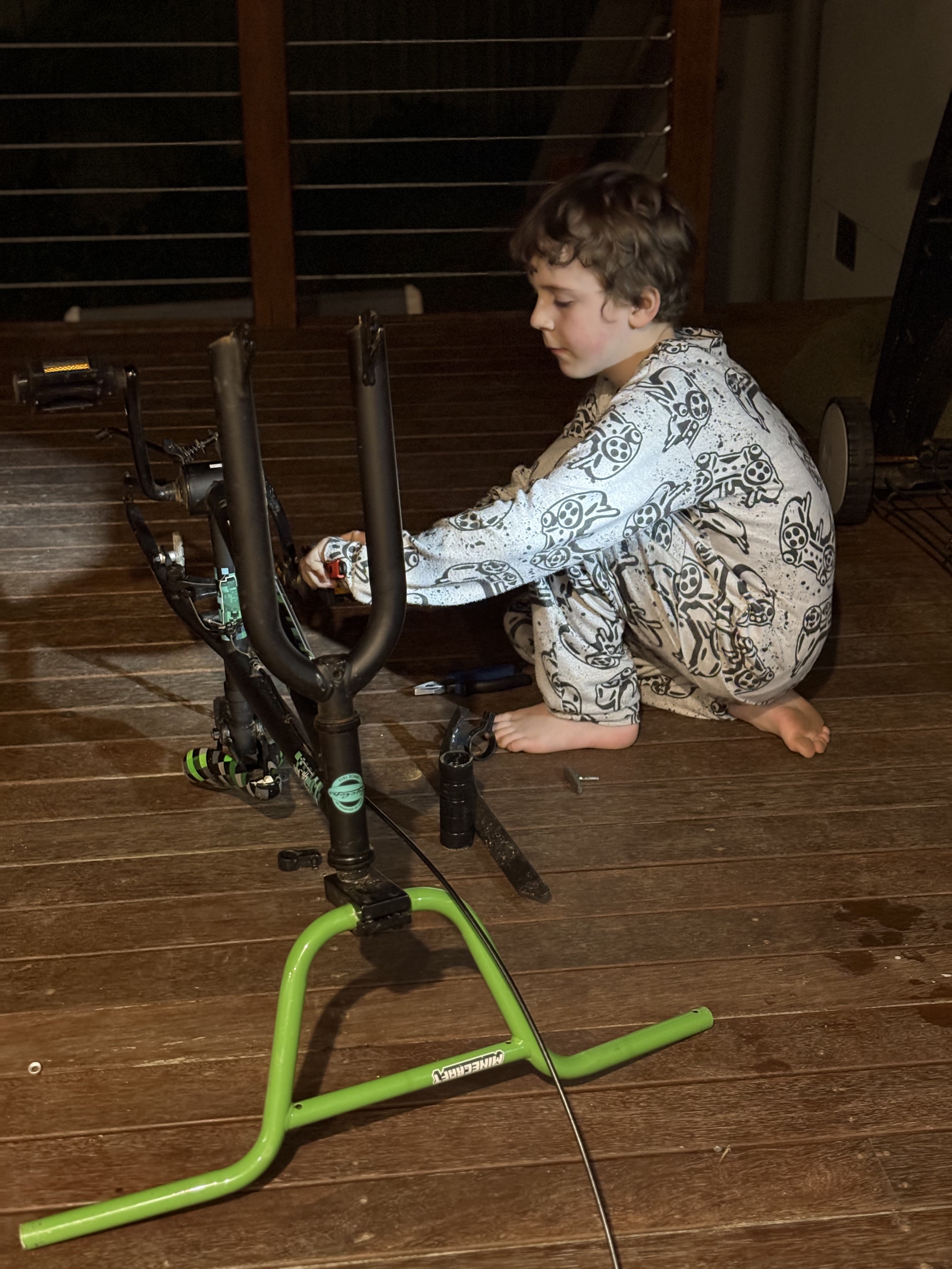 Tommy with a Bounce Bike